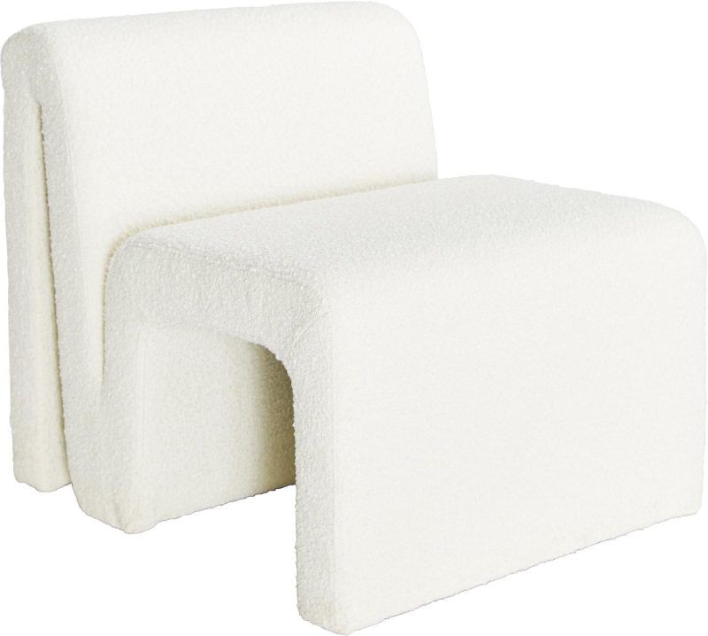 Vostok white boucle accent chair — image 1 of 3