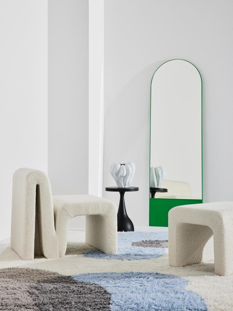 Vostok white boucle accent chair — image 3 of 3