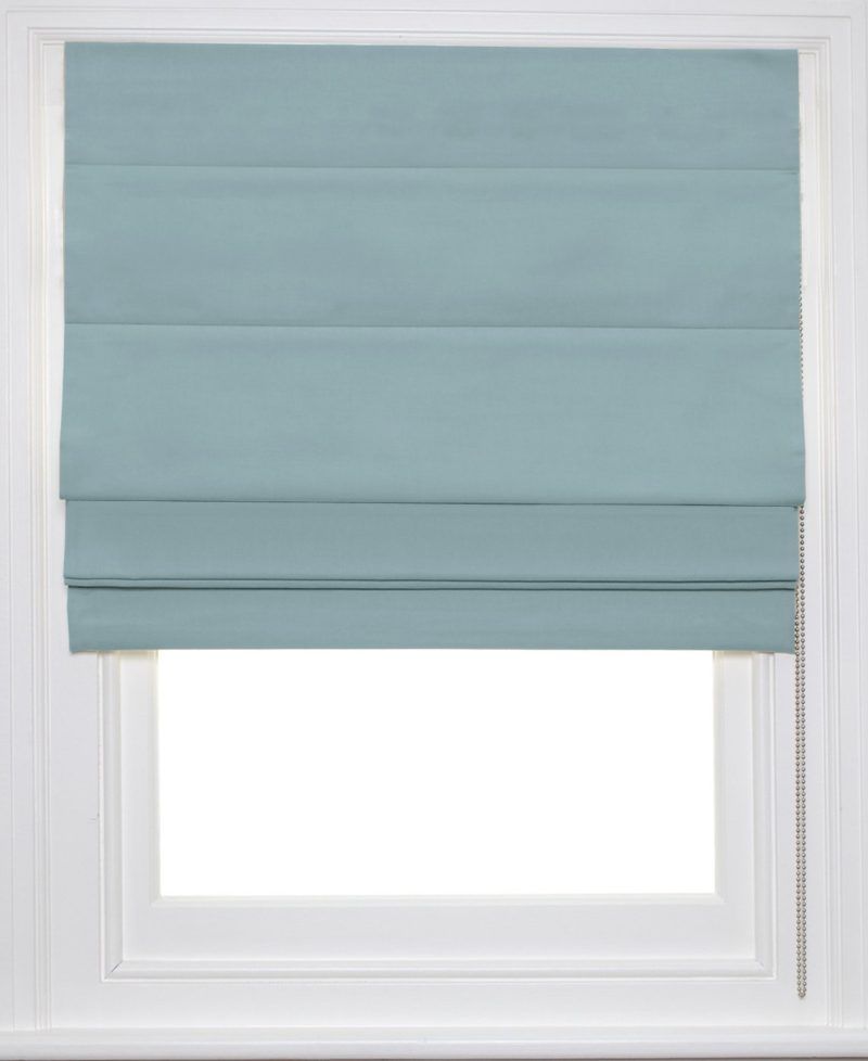 Light Blue Roman Blind