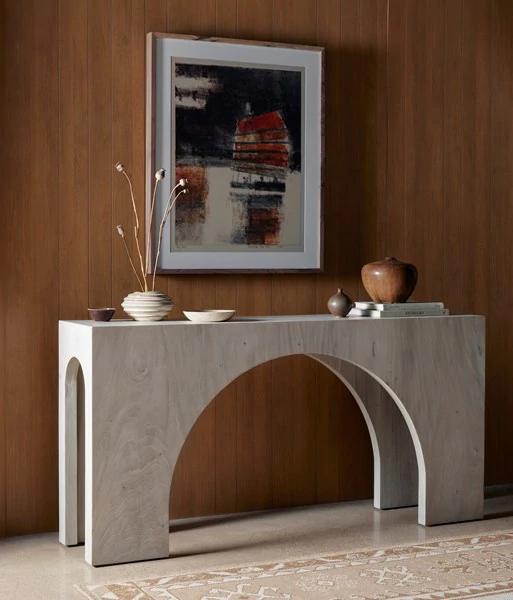 Alcantara console table