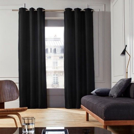 Black Cotton Curtain