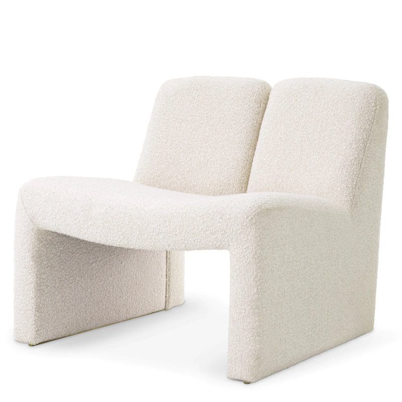 Oti white boucle accent chair — image 1 of 2