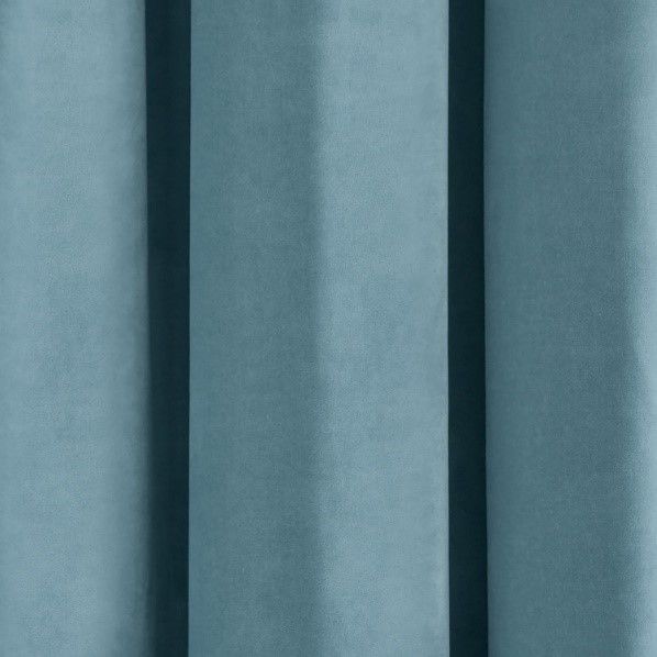 Baby Blue Velvet Curtain