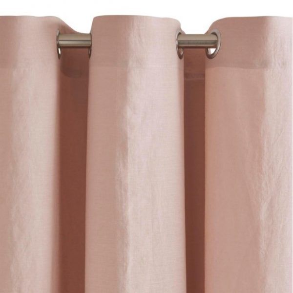 Light Pink Linen Curtain