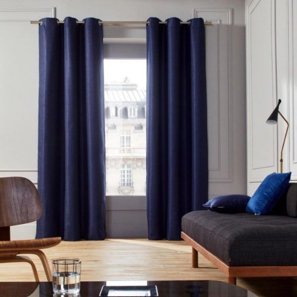 Blue Cotton Curtain