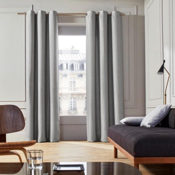 Grey Cotton Curtain
