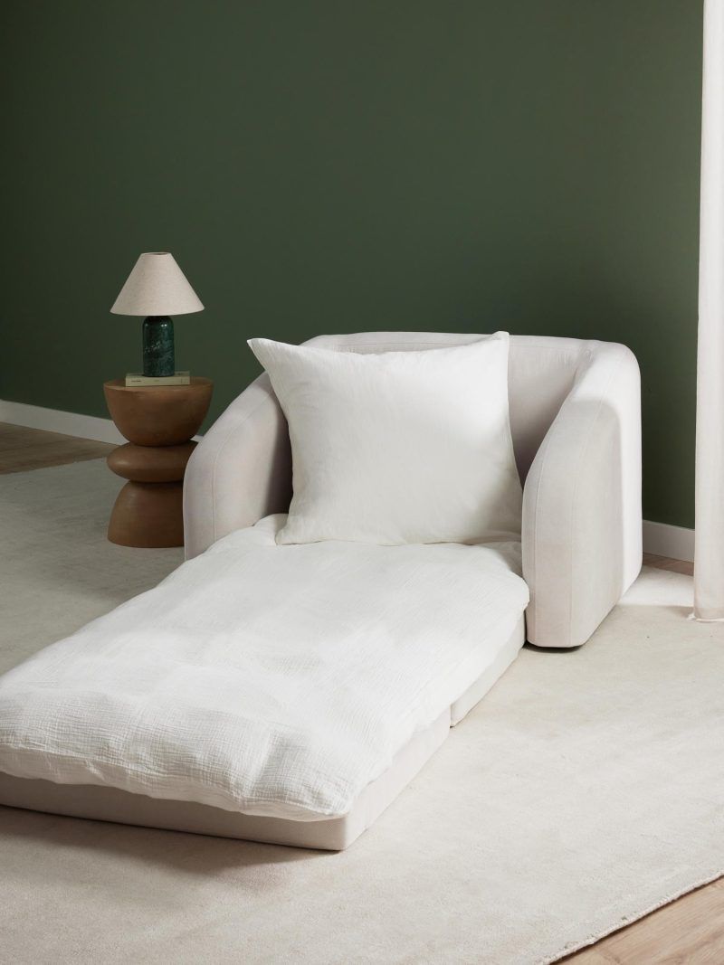 Banas Beige armchair bed