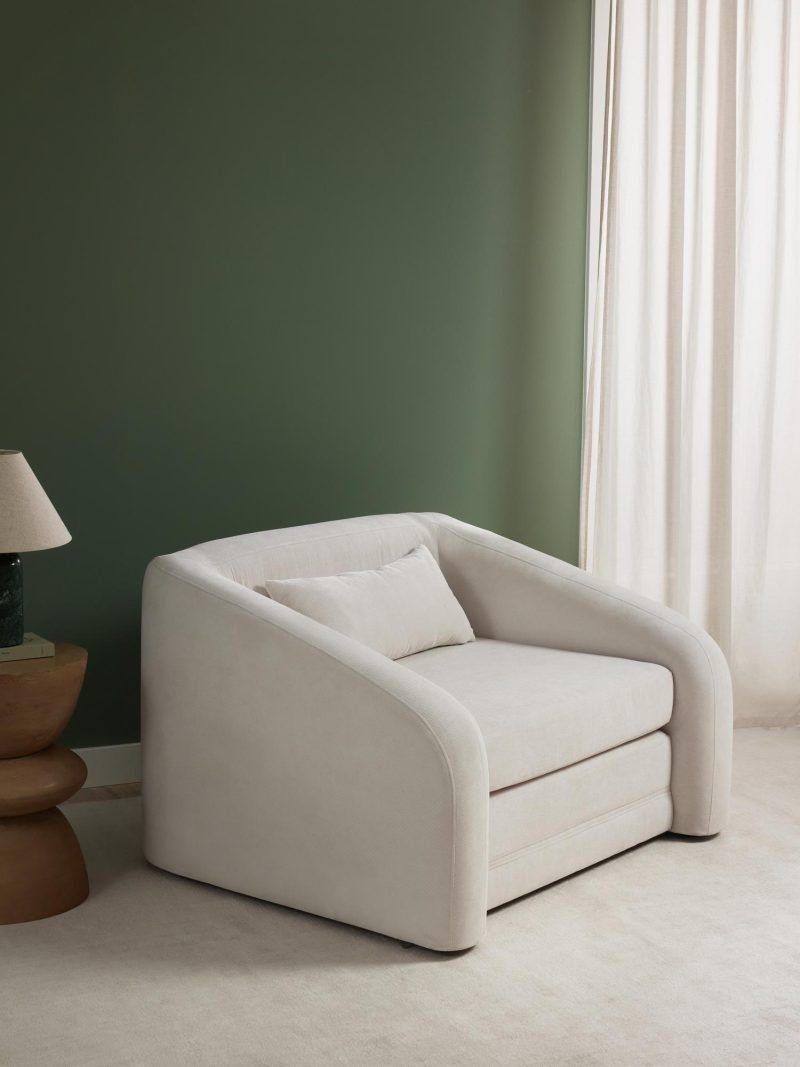 Banas Beige armchair bed
