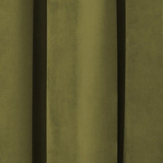 Olive Green Velvet Curtain