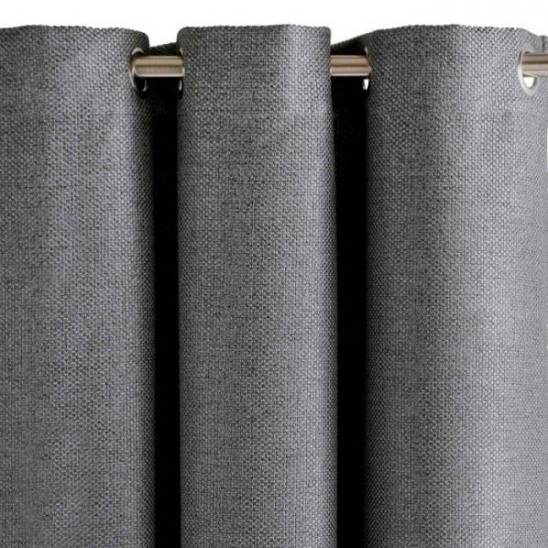 Dark Grey Cotton Curtain