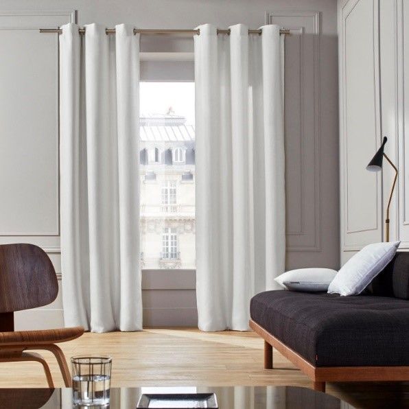 White Cotton Curtain — image 1 of 2