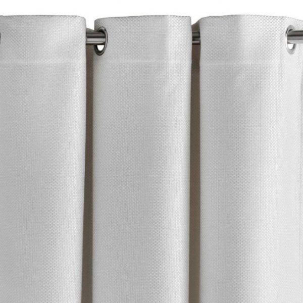 White Cotton Curtain — image 2 of 2