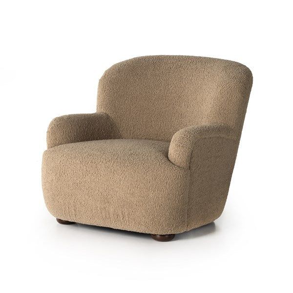 Bomu brown boucle armchair